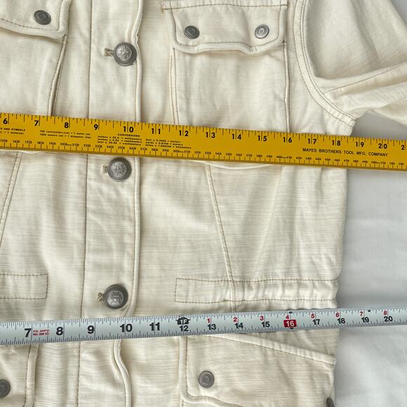 NWT Free People Not Your Brother's Utility Jacket Ecru Cream Women's Size XS - Picture 12 of 16